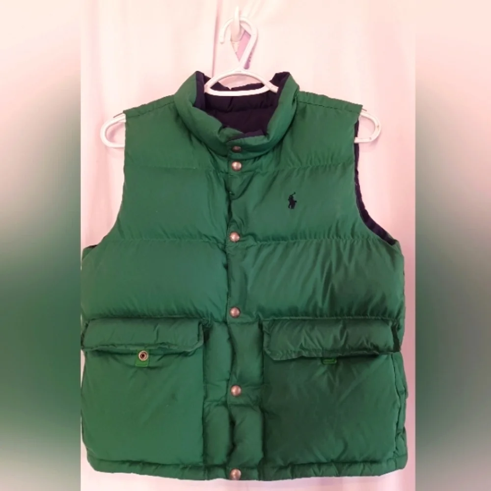Polo Ralph Lauren Size XL Reversible Down Puffer Vest Green